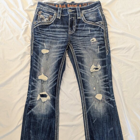 Rock Revival Jules Slim Boot Jeans Men’s 30X31 Made in Vietnam - Picture 1 of 8